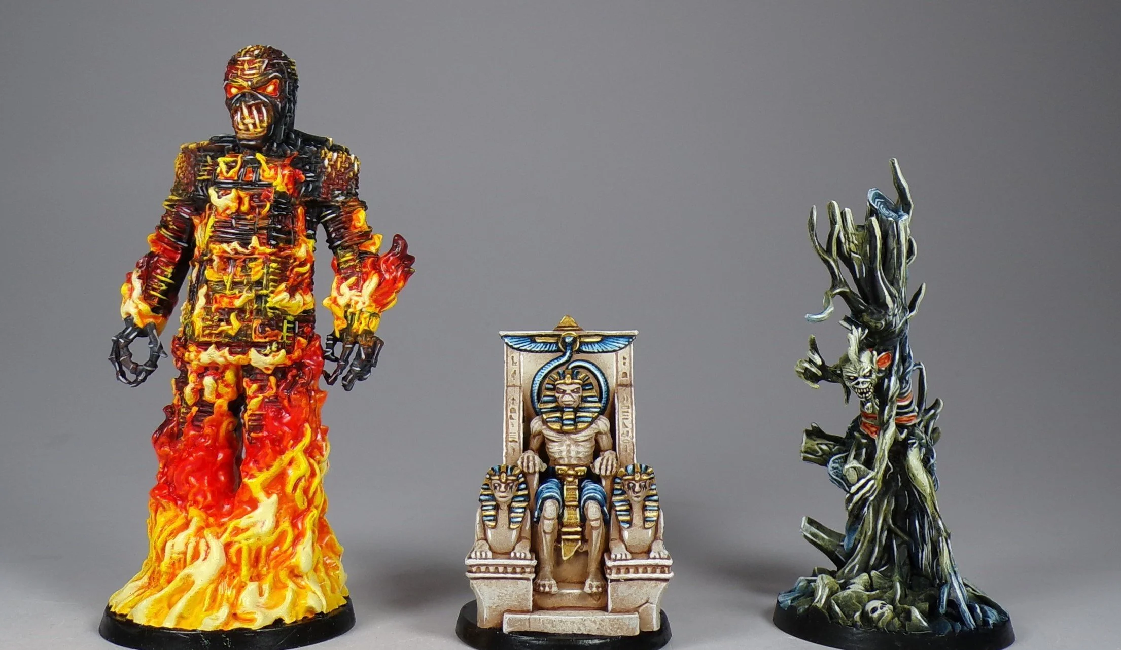 These CMON Iron Maiden Album Art Minis are Metal AF Paintedfigs Miniature Painting Service